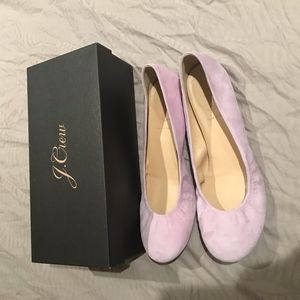 J. Crew CeCe Suede Flats - Vivid Lilac
